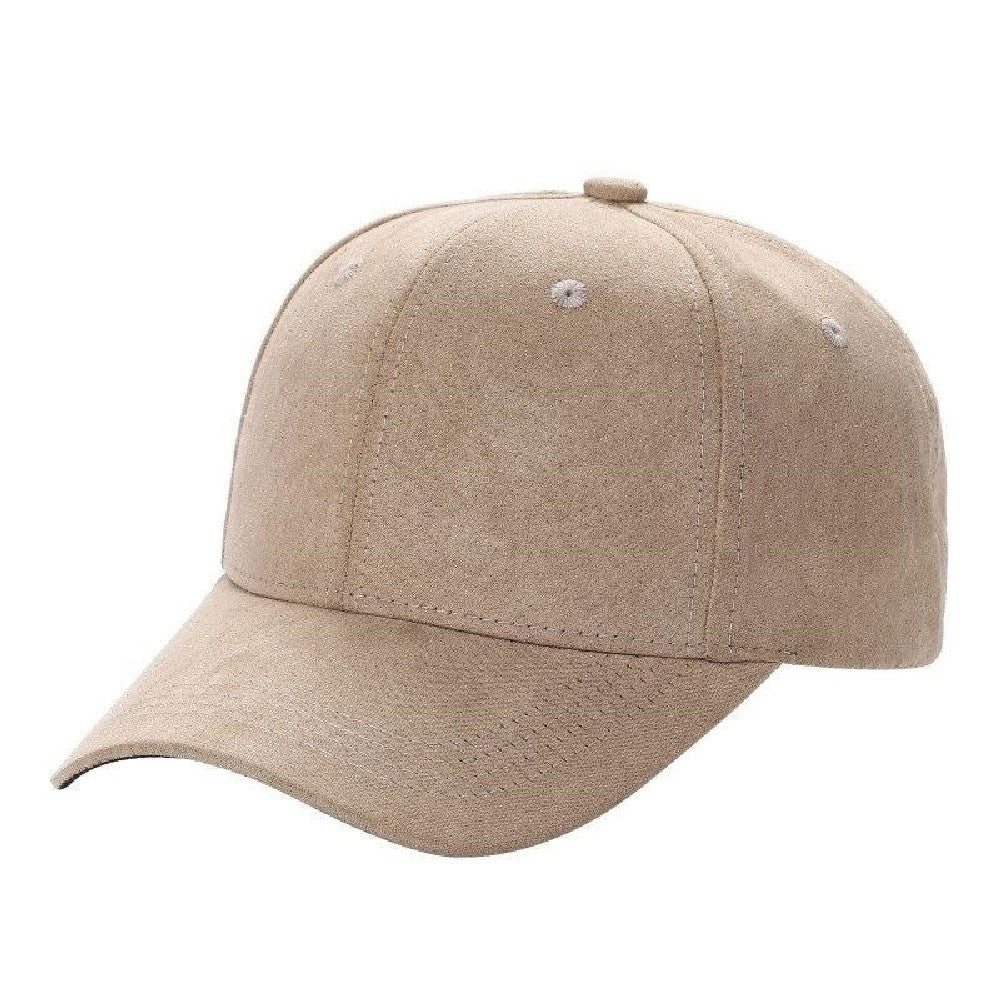 Suede softball cap