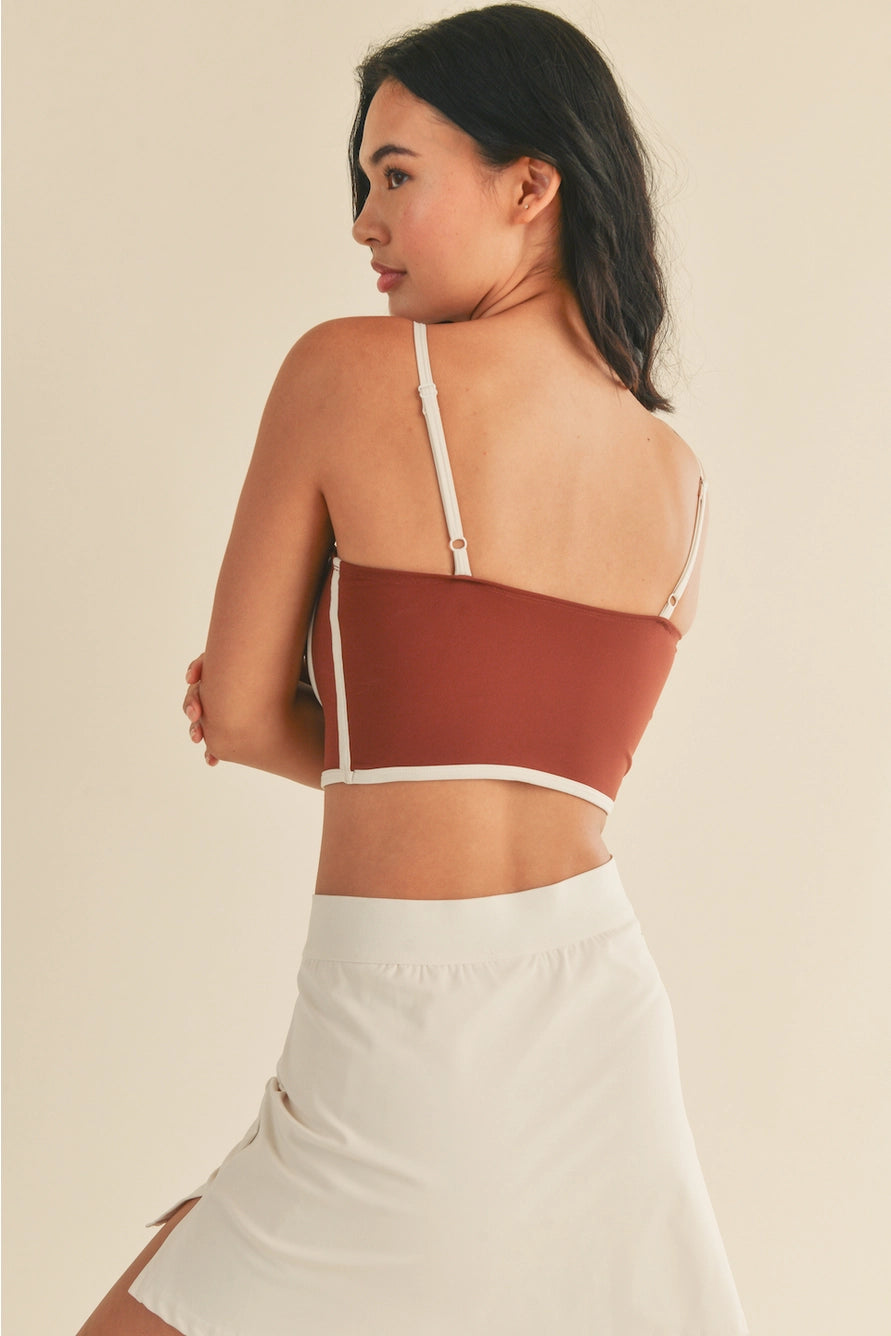 Brown Sculpting Bra tank top