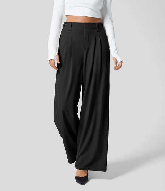 waffle work pants - Black