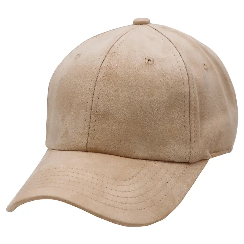 Suede softball cap