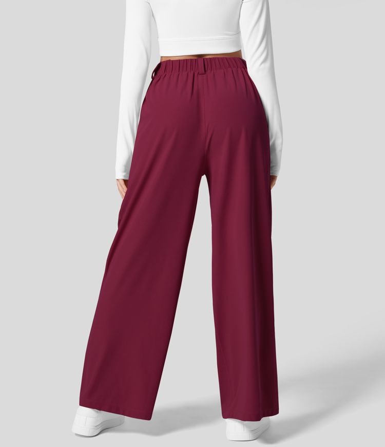 Halara waffle work pants - anemone