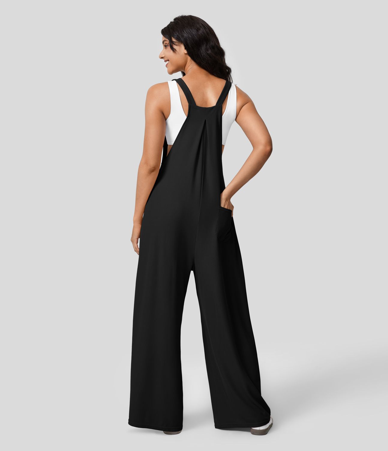 Waffle Casual Overalls - black