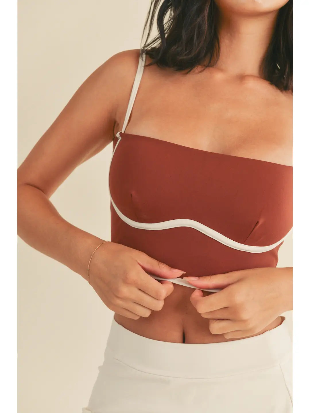 Brown Sculpting Bra tank top