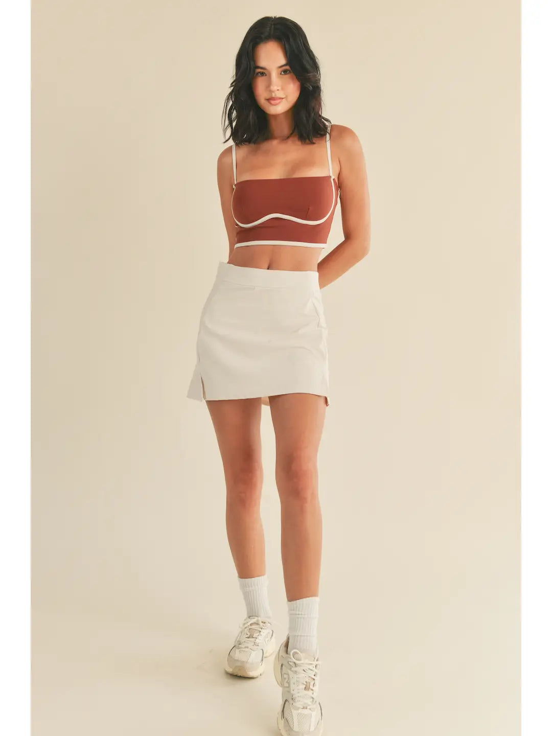 Brown Sculpting Bra tank top