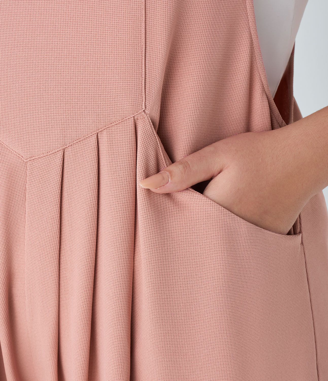 Waffle Casual Overalls - blush