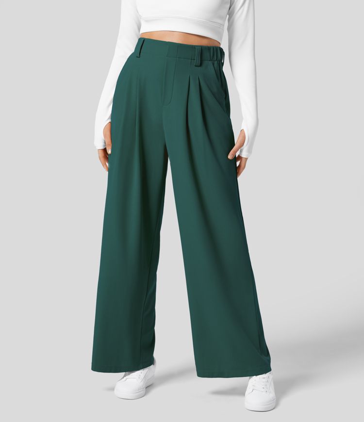 waffle work pants - Forrest Green