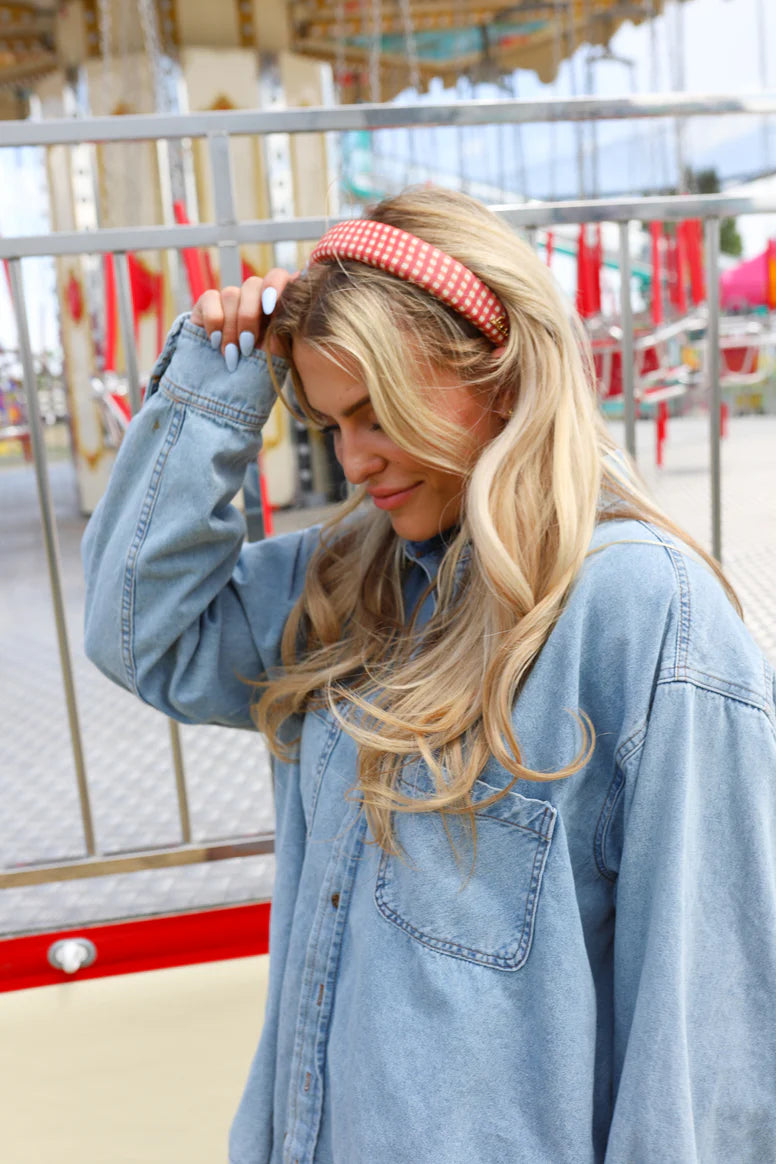 KAXI PLAID PADDED HEADBAND