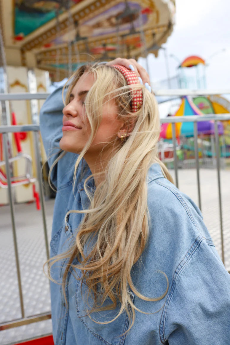 KAXI PLAID PADDED HEADBAND