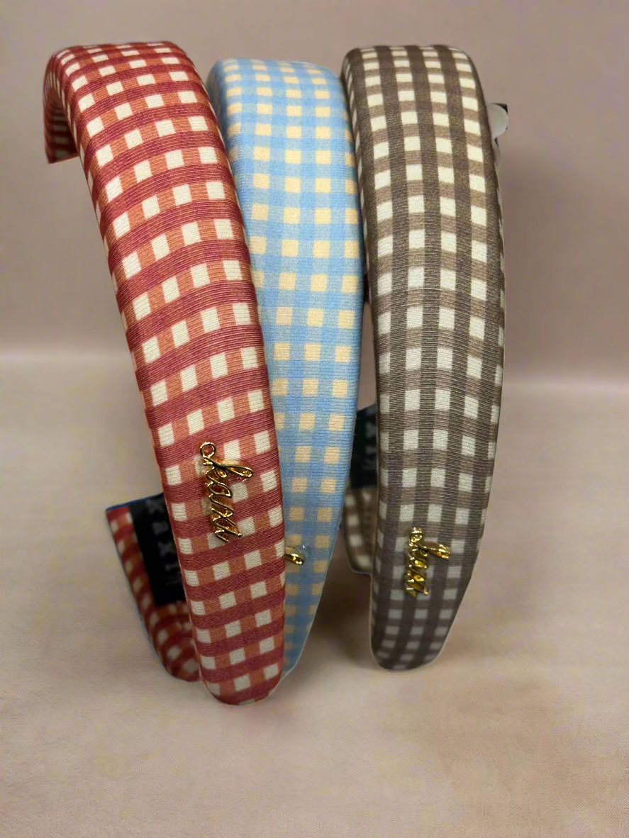 KAXI PLAID PADDED HEADBAND