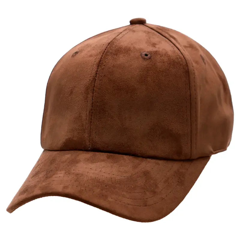 Suede softball cap