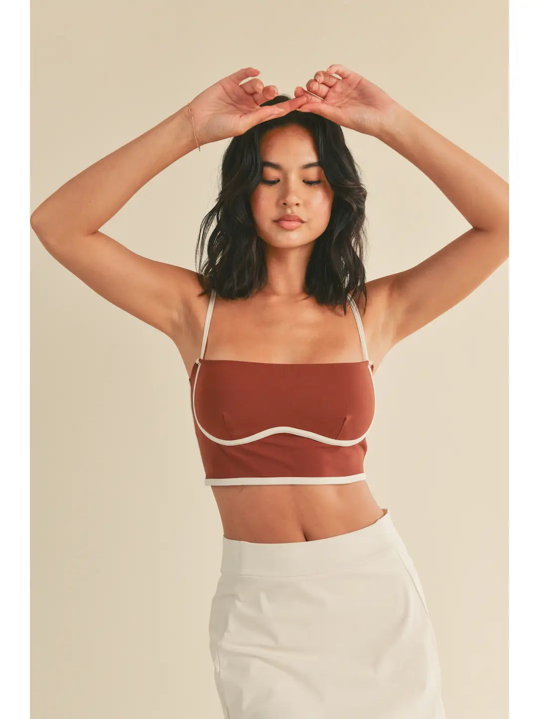 Brown Sculpting Bra tank top