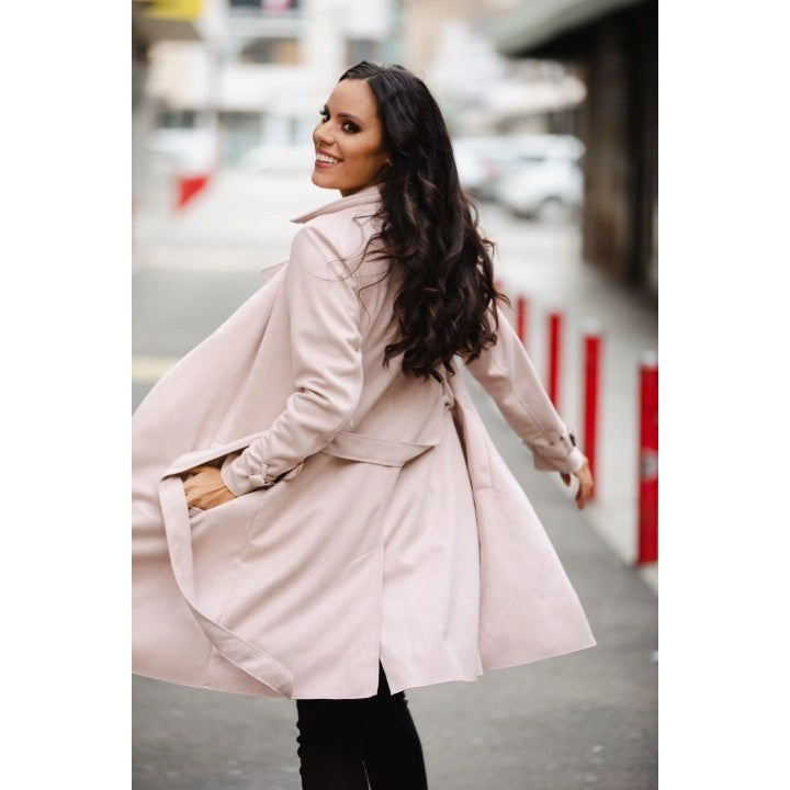 Blush sales trench coat
