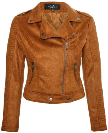Doreen  Biker jacket Camel