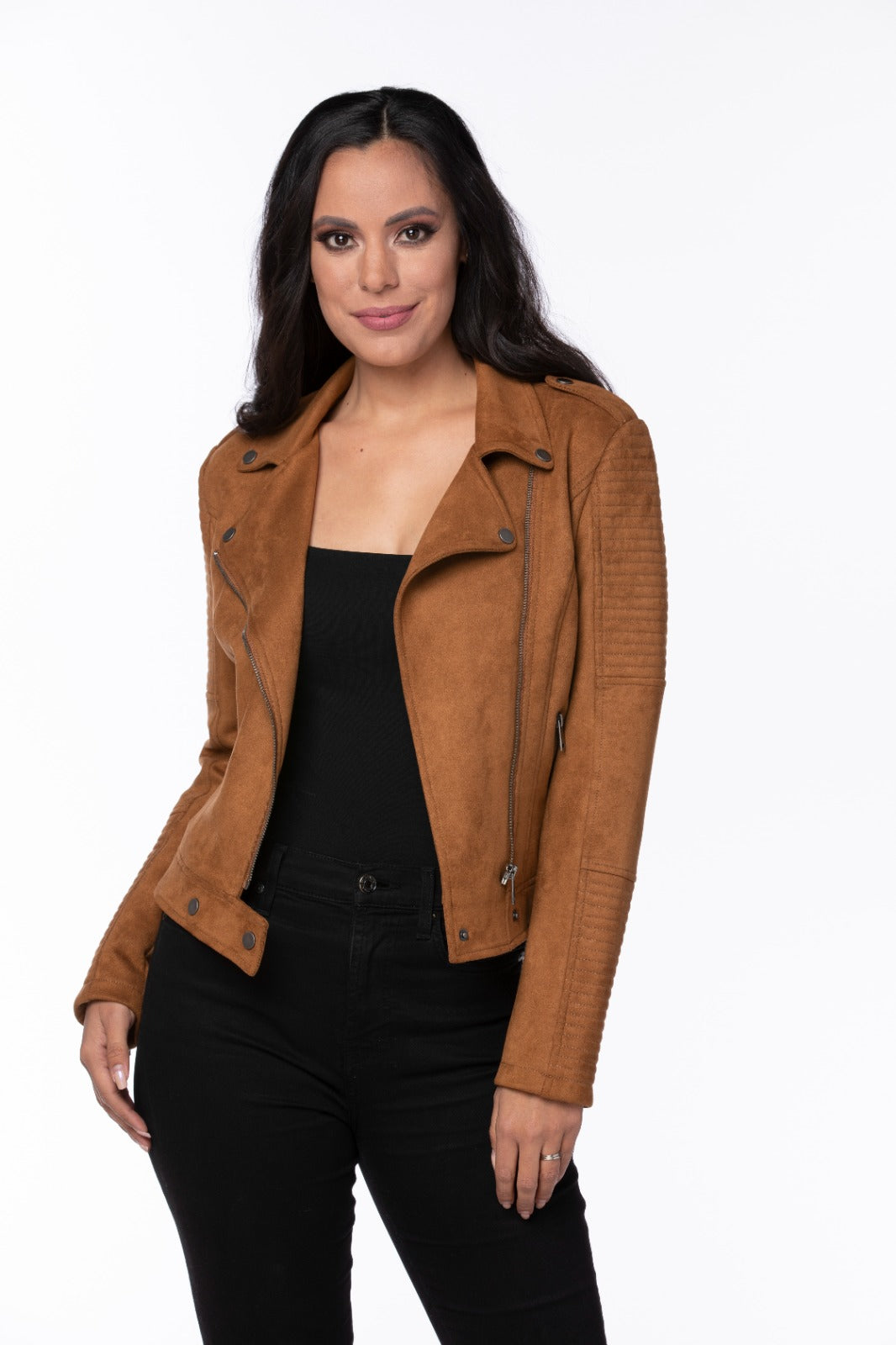 Doreen  Biker jacket Camel