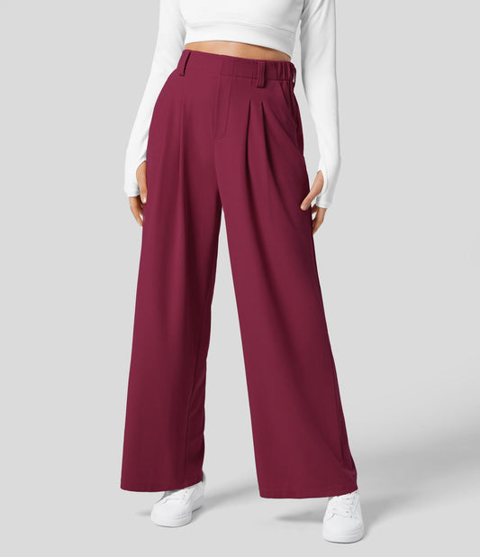 Halara waffle work pants - anemone