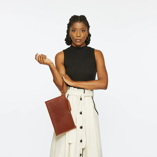 FOUNT- The Finley Clutch brown