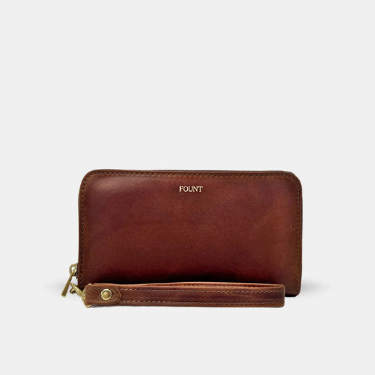 FOUNT - THE CETTIE ACCORDION WALLET  brown