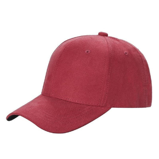 Suede softball cap