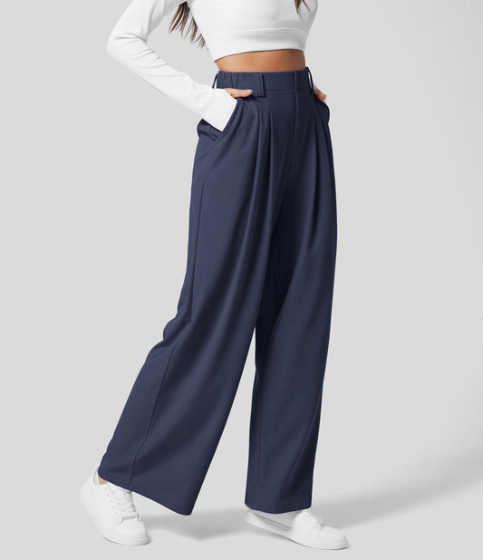 Halara waffle work pants -  Dark Blue