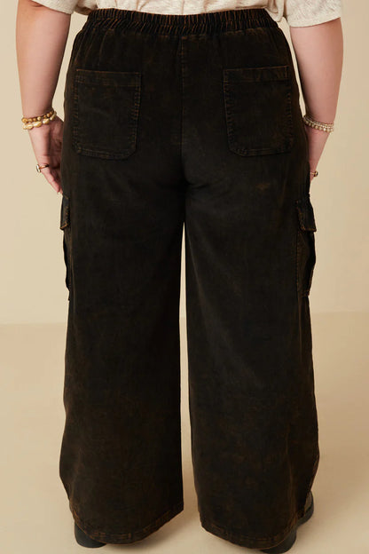 Washed corduroy Cargo pants