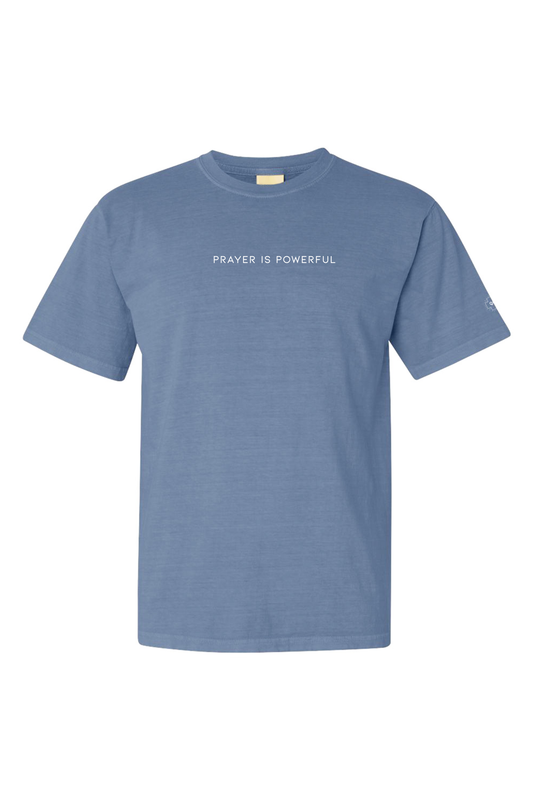 prayer is powerful  t-shirt -  blue