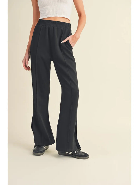 Wide Leg Pants with Side Slit