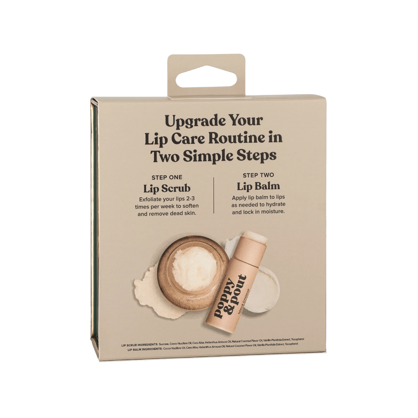 Poppy & pout lip care giftset - island coconut