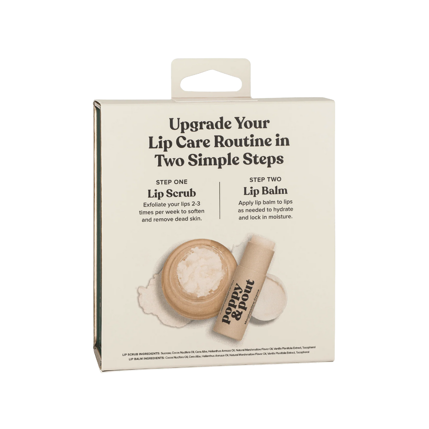 Poppy & pout lip care giftset - marshmallow creme