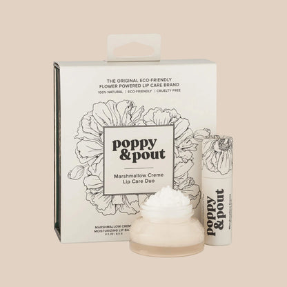 Poppy & pout lip care giftset - marshmallow creme