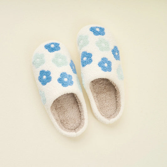 Fuzzy Slippers  Floral