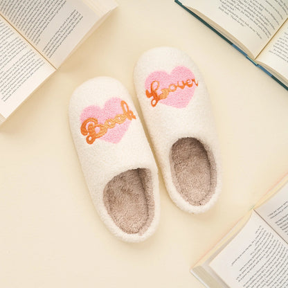 Fuzzy Slippers  book lover