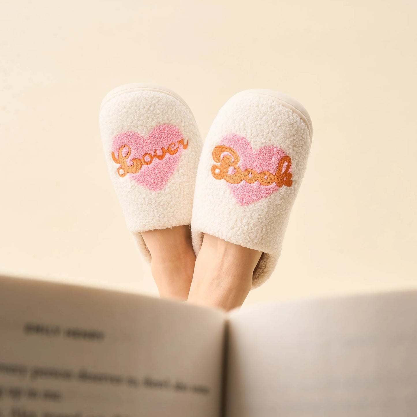 Fuzzy Slippers  book lover