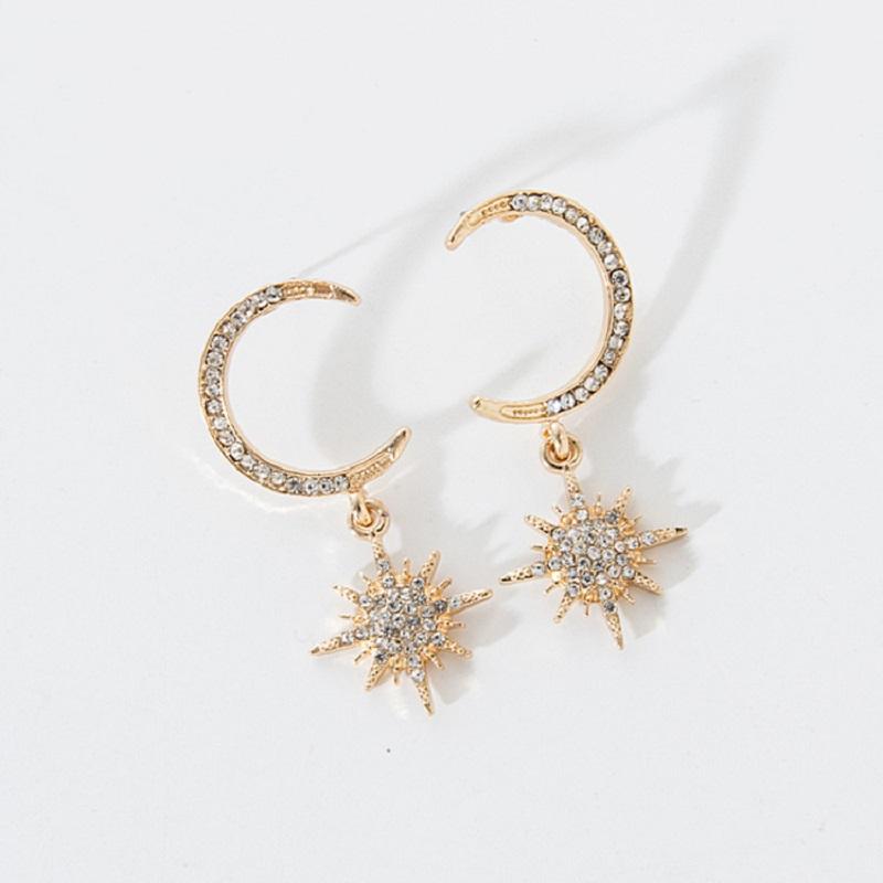 Moon and star Earring