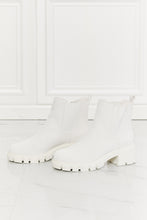 Load image into Gallery viewer, Work For It Matte Lug Sole Chelsea Boots in White
