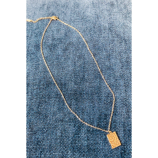 Necklace with Hammered Pendant