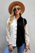 Load image into Gallery viewer, Color Block Button Front Shirt with Pockets
