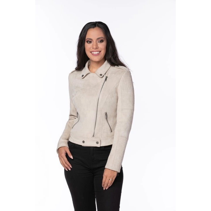 Doreen Beige  Biker jacket