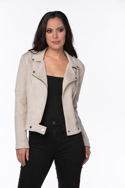 Doreen Beige  Biker jacket