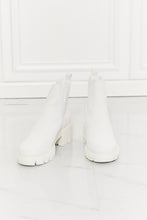 Load image into Gallery viewer, Work For It Matte Lug Sole Chelsea Boots in White
